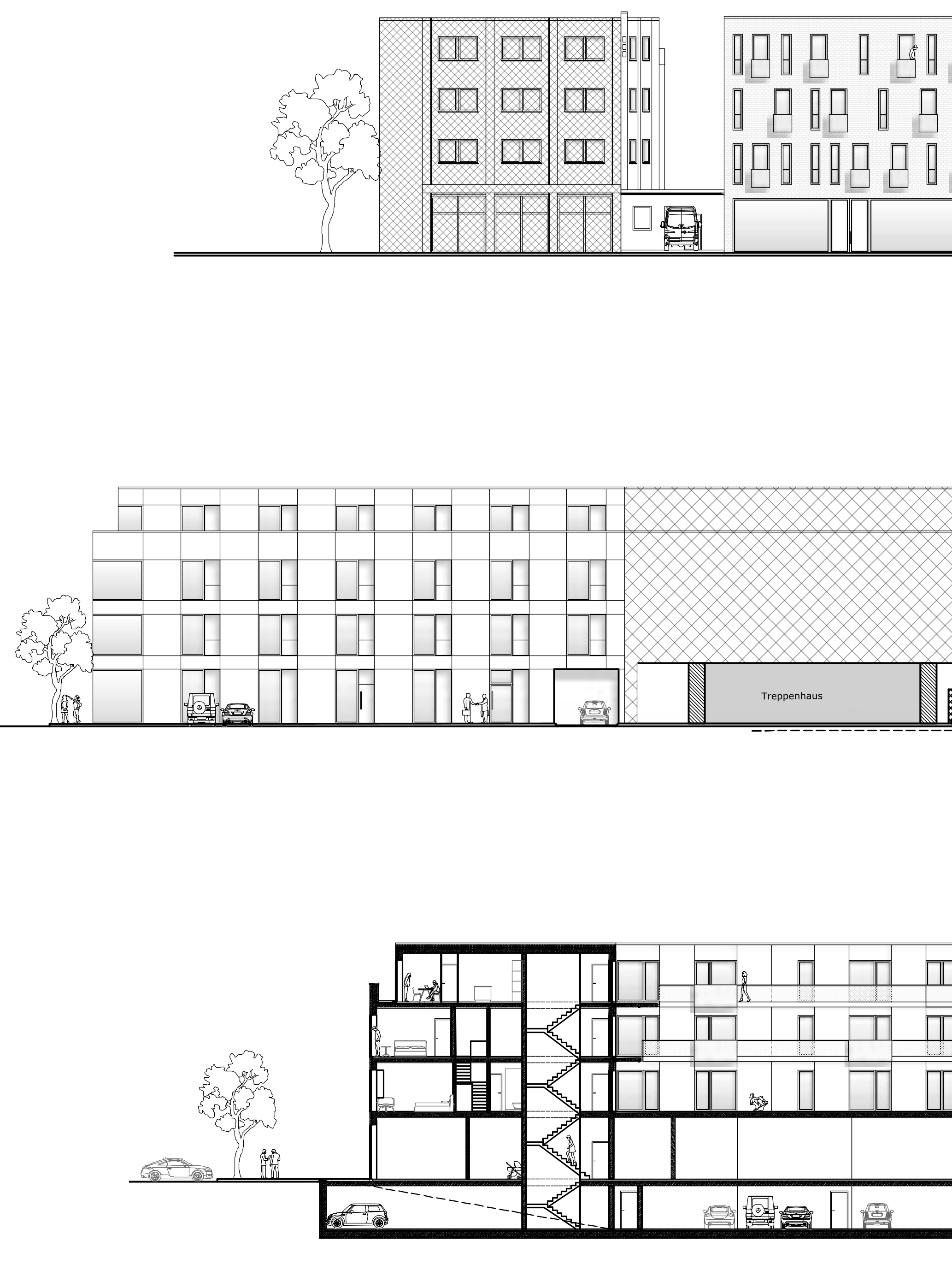 Neubau eines Wohnhauses und Geschäftsgebäudes