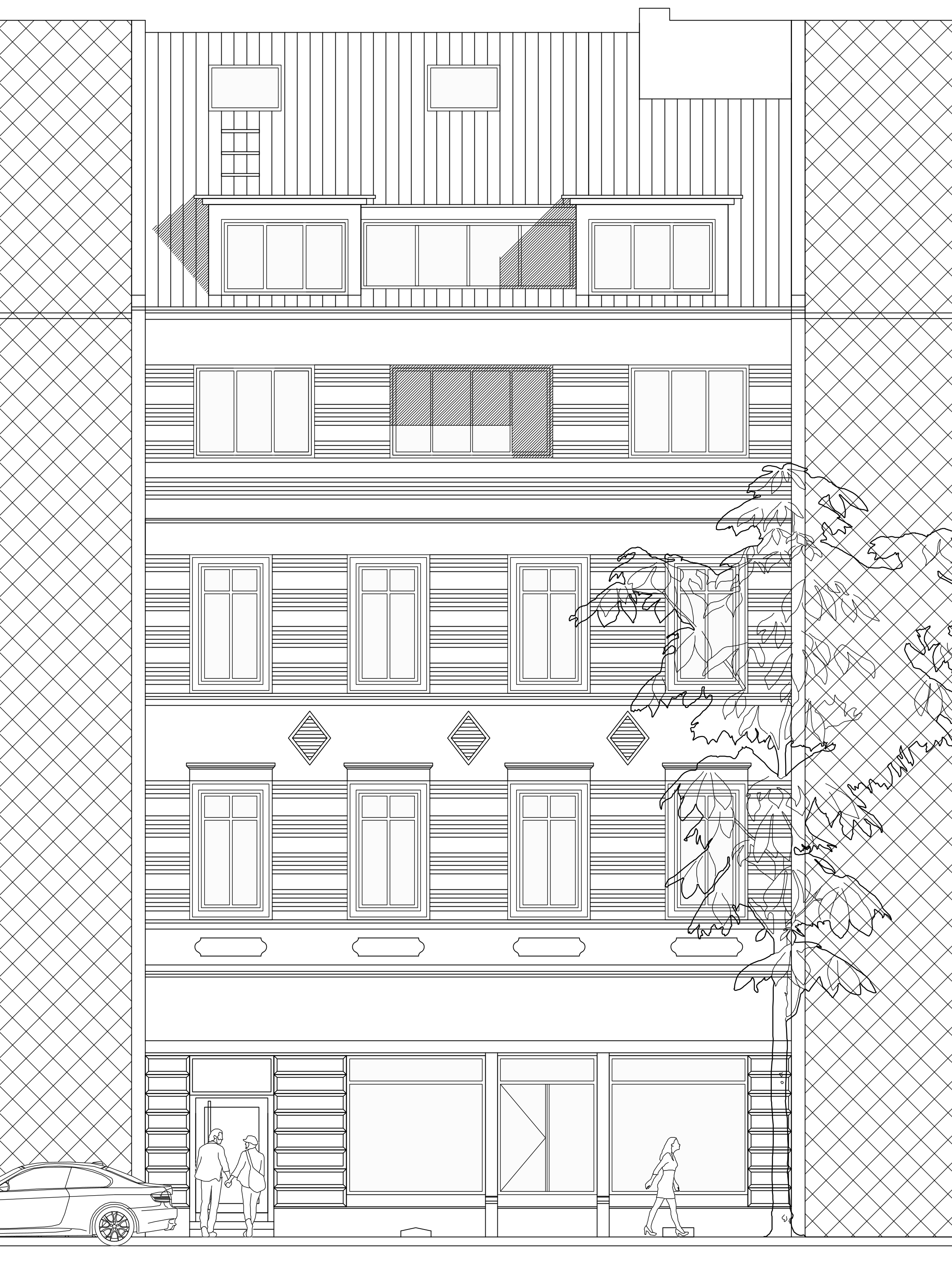 Neubau eines Wohnhauses und Geschäftsgebäudes